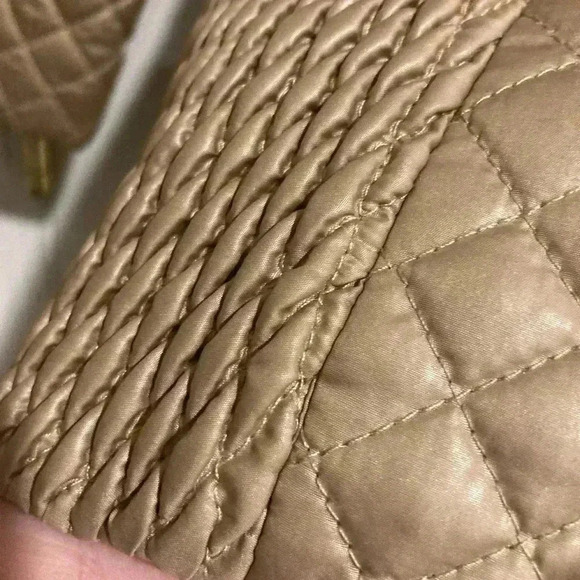 Via Spiga Women’s Puffer Coat w/ Detachable Hood Gold Sz. S - Picture 13 of 13